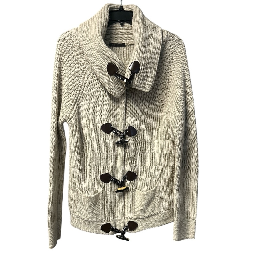 Suzy Shier Women’s Beige Toggle Closure Cardigan Sweater Size Large